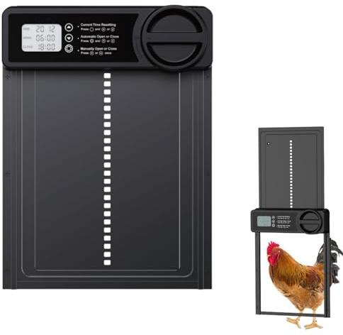 Porta automatica per pollaio con temporizzazione in alluminio lunga durata della batteria e protezione impermeabile funzionamento automatico manuale polli