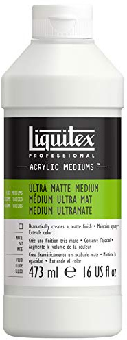 Liquitex 5616 Professional Ultra Medium für Acrylfarben,erhält die Opazität streckt die Farbe bis auf die doppelte Menge, Transparent matt, 473 ml (1er Pack), 473