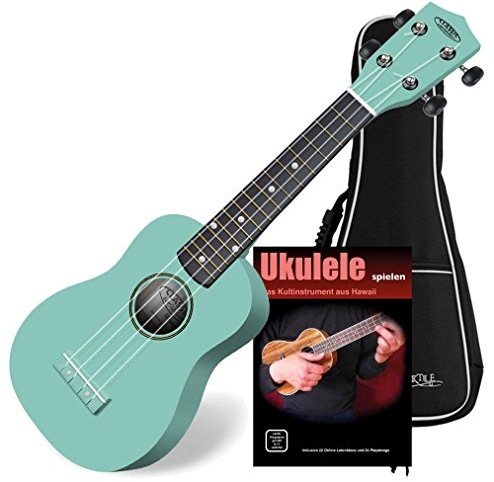 Classic Cantabile US-100 TQ Sopran-Ukulele Türkis Set inkl. Tasche +