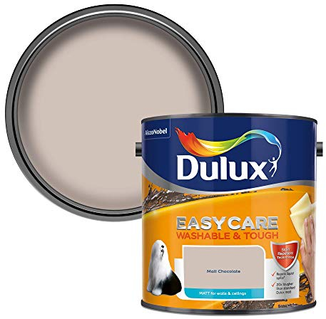 Dulux Easycare Washable & Tough Matt Emulsion Paint For Walls And Ceilings - Malt Chocolate 2.5 Litres