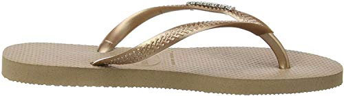Havaianas Slim Logo Metallic, Infradito Donna, Oro (Rose Gold/Rose Gold 5282), 33/34 EU