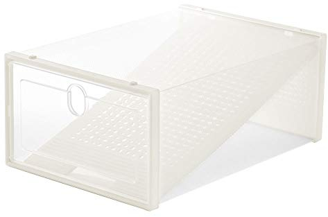 Todo Hogar Cajas para Zapatos Transparentes Pack 6 COM-Fort House | Transparentes, Apilables, Plegables, Fácil acceso