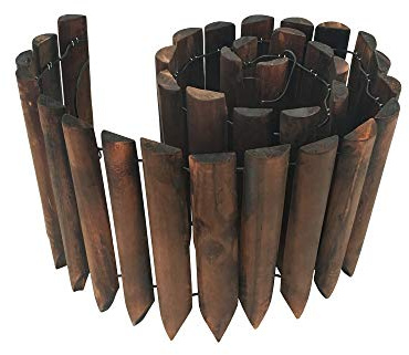 WORTH Wooden Edging for Landscaping, Flexible Garden Lawn Border 8 x 42