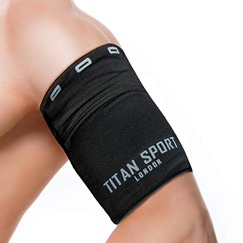 TITAN SPORT Mobile Phone Armband Universal Holder Sleeve, Running/Gym/Sport Exercise Arm Bag For Adult Women/Men, Suitable For Devices Up To 7 Inches, iPhone SE/X/6/7/8/11/12/13/14/15/16(XLarge,Black)