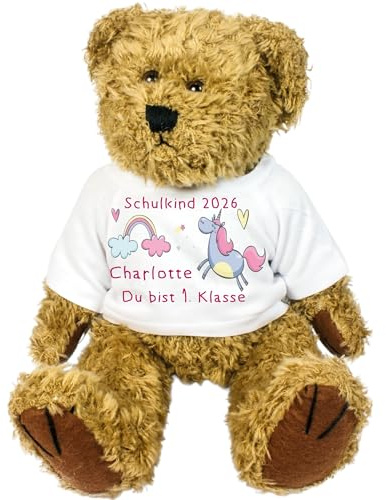 Kilala Bär Kuscheltier für die Zuckertüte befüllen Topping Schultüte Mädchen (Einhorn)
