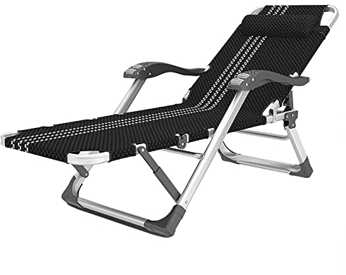 Ontihang XL übergroß im Freien Anti-Schwerkraft-Stühle Patio-Lounge-Folding-Verstellbarer Stuhl, Fußstütze und gepolsterte Kopfstütze für Campingstrand Poolside & Yard