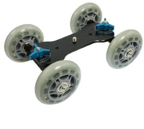 Ruilogod Caméra Dolly Video Track Rail Voiture Gris Black W Plaque de dégagement rapide