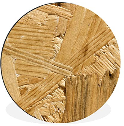 Wandbild Rund Wanddeko Deko Wohnzimmer Bilder 60x60 cm Holz - OSB - Muster