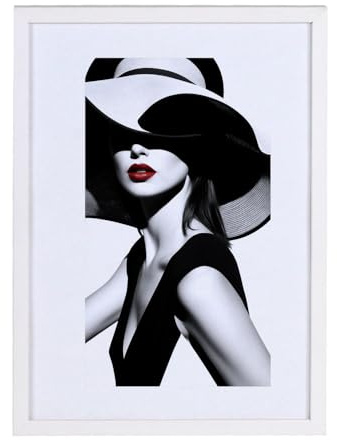 Holz Bilderrahmen Plexi Foto Rahmen Collage Wanddeko Poster S111: Farbe: Weiß | Format: 40x60