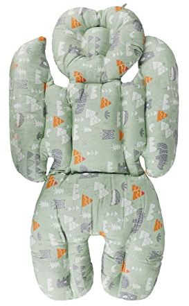Sitzauflage Kinderwagen Buggy Auflage Sitzeinlage für Kindersitz Baumwolle Universal Set Babyschale Sitzauflage Kinderwagen Buggy Kindersitz Baby Sitzkissen Kinderwagen Baby Sitzauflage Universal