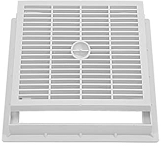 Caditoia griglia chiusino coperchio grigliato 20x20 con telaio PP plastica pvc anti UV maglia antitacco grigio Super Made in Italy
