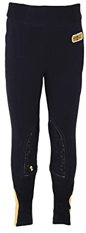 Little Knight Childrens/Kids Be Brave Jodhpurs (9-10 Years) (Navy/Yellow)
