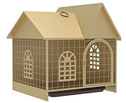 luckxuan Hundekennel/Dog Cage Schmiedeeiserne Hundehütte mit Toilette Outdoor-Villa Haustierhütte Katze Hundekäfig Hundehütte Haustierhütte Hundekäfig (Color : Gold, Size : 02)