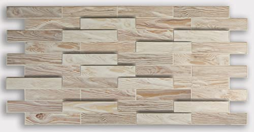 Grace Baltic Panneaux muraux 3D pour décoration murale intérieure, panneaux en PVC minces et flexibles non collants, tatouages de décoration murale d'intérieur, matériau PVC 3D (16 pièces/7,52 m²)