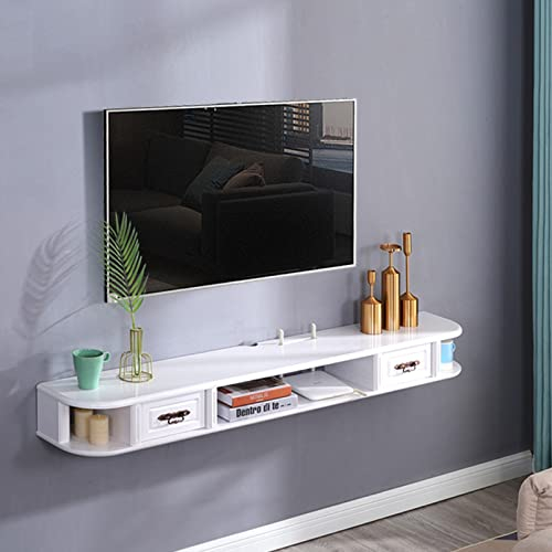 An der Wand montiertes TV-Gerät, schwebender TV-Ständer, 120/150 cm, an der Wand montiertes TV-Regal, schwimmendes Medienregal, TV-Konsoleneinheit, Wand-TV-Schrank, Aufbewahrungsregale, Möbel mit 2