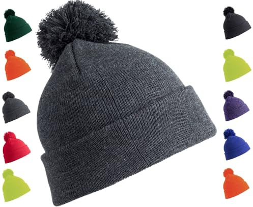OnlyBee Kids Junior Winter Bobble Hat (Grey)