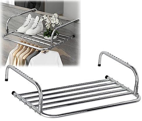 Edelstahl Balkontrockner, Klappbar Heizkörpertrockner Für Socken, Balkongeländer, Heizkörper, Bad, Hängender Wäschetrockner, Balkon Wand-Trockner Edelstahl, Hängetrockner Wandtrockner Heizkörper-Wäsch