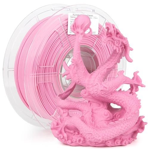 IEMAI Matte PLA Filament 1.75mm 1Kg, High Speed Rose Matte PLA 3D Drucker Filament, Maßgenauigkeit +/- 0,02 mm