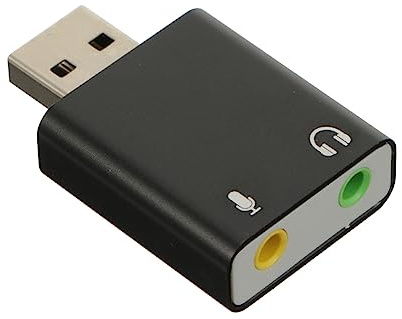 Homoyoyo Adaptateur Audio USB Externe avec Prise Jack pour Casque Et Microphone Play Compatible avec Pc Et Ordinateurs Portables pour Écoute Et Partage Multimédia