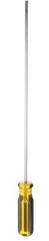 QUARKZMAN Tournevis Long à Tête Plate de 15,5 avec Embout Magnétique et Poignée Ergonomique en Pvc pour les Travaux D'Amélioration de la Maison et L'Entretien Automobile
