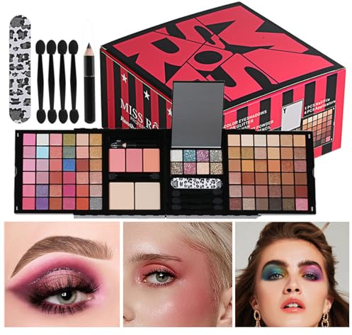 Professional Trucchi Donna Offerta, MKNZOME Set Trucchi Make Up Completo Kit Makeup Regalo di Natale e Compleanno Palette Ombretti Professionali Rossetti Make-up Fondotinta Correttore