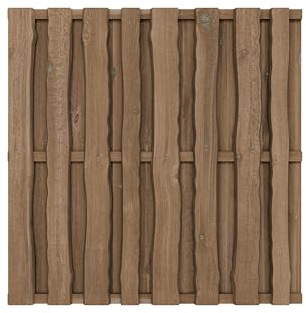 Woodtex Sichtschutzzaun Gartenzaun Gartentor Brettertzaun kesseldruckimprägniert|wetterfest Kieferholz 180x180x6,2cm Braun