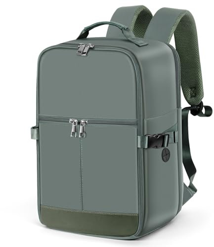 Ltemziiy Handgepäck 40×20×25 für Ryanair Untersitz Reiserucksack 20L Wasserdicht Kabinentaschen Flugzeug Kofferrucksack Laptop Rucksack Lässiger Tagesrucksack Schule Büro Tasche-licht grün