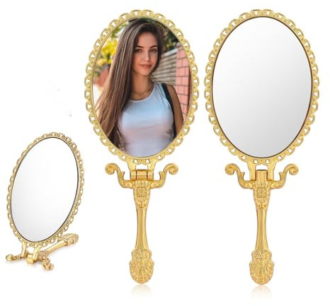 LoLaTide Personalisierter Schminkspiege mit Eigenem Foto Größen Personalisierter Taschenspiegel mit Foto Geschenk für Damen - 18.3 * 7.5CM