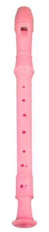 8-Loch-Blockflöte für Schüler, Farbenfrohes Sopranflöten- und Klarinetteninstrument für den Blasinstrumentenunterricht (Rosa)