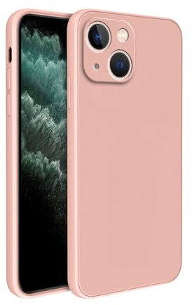GXZJFC Custodia in silicone liquido per iPhone 14 Plus 11 12 13 14 Pro Max 12 13 mini Custodia protettiva per fotocamera, rosa, per iPhone 14 Pro Max