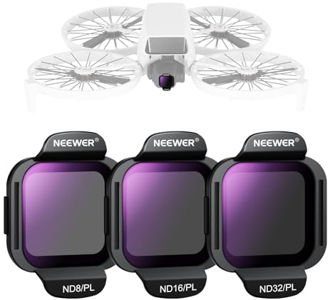 NEEWER ND/PL-filterset kompatibelt med DJI Flip/Lito X1-drönare, ND8/PL ND16/PL ND32/PL snäppfilter, multibelagda HD-neutrala gråfilter och polariseringsfilter, tillbehörskit, FL-N37