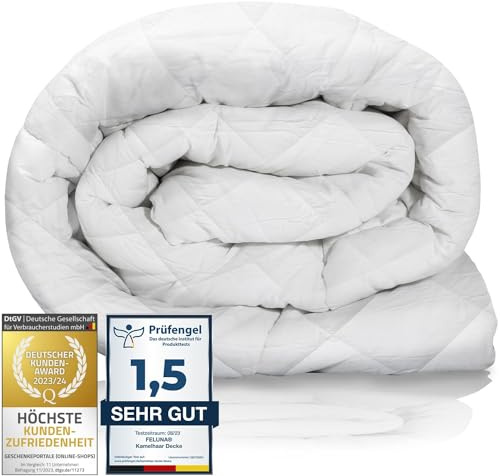 Couette Feluna 100% Poils de Chameau en Peluche (Couverture d'hiver, 155x220cm)