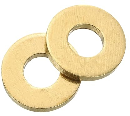 QUARKZMAN 30 Stück Unterlegscheiben Set, M5 x 12mm x 1.5mm Messing Ring Beilagscheiben Sortiment, Flach Sicherungsscheiben Dichtungsring Metallscheiben für Schrauben Bolzen Muttern