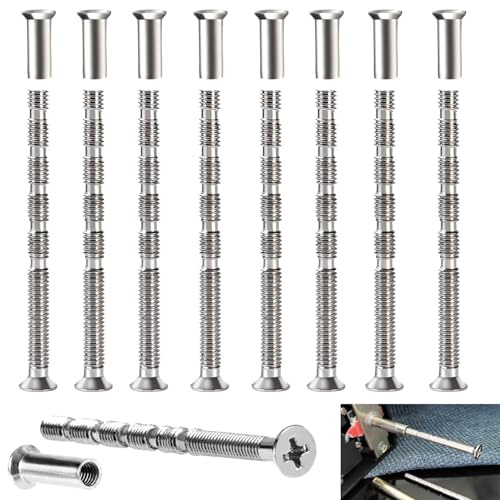36 Pezzi Viti per Maniglia Della Porta M4,Viti di Collegamento con Manicotti per Maniglia Porta Viti di Fissaggio per Connettori di Mobili Armadi