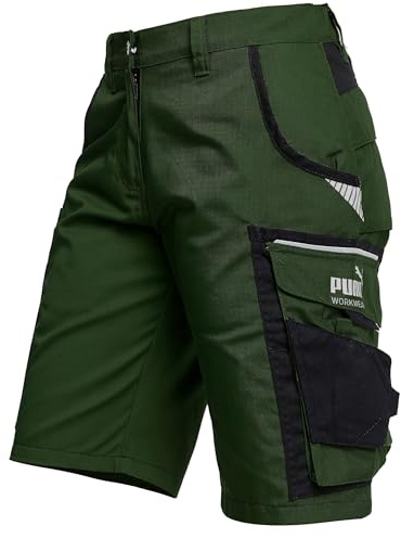 PUMA Workwear Precision X Arbeitsshorts - Kurze Arbeitshose Damen - Robustes, Flexibles Material - Cargohose mit vielen Taschen - Bequeme Passform - Ideal für Handwerk Heimwerk und Baugewerbe