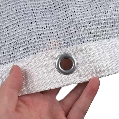 1m-15m Red de Sombra 50% Tela de Sombreo para Plantas, Blanco Malla Sombreo Exterior, Lona de Sombra para Porche, Pérgola, Patio, Plantas, Techo, Piscina, Gallinero(2x3.0m)