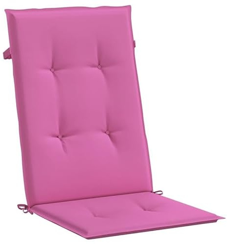 Eleganz Gartenstuhlauflagen für Hochlehner 2 STK. Rosa 120x50x3cm - Bequeme Sitzpolster aus atmungsaktivem Stoff für Gartenstühle - Ideal für Outdoor und Balkon
