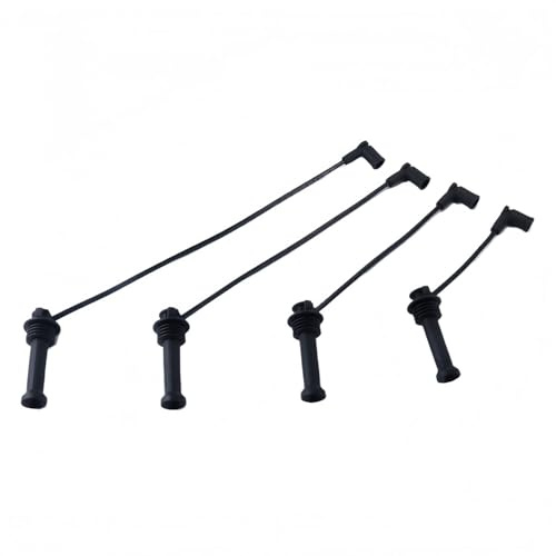 Hoite 4-teiliges Zündkabel-Set für Zündkerzen, kompatibel mit Ford C-Max Mk2, Focus Mk3, Mondeo Mk4, Fiesta Mk5, C30, S40, V50, Mazda 2, 1335377