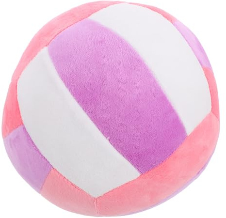 JEWEDECO Realistic Plush Volleyball Throw Pillow Soft Fluffy Stuffed Cushion with Dense PP Cotton Filling Cute Sports Plushie for Home Decor and Volleyball Fans Safe Material Gift