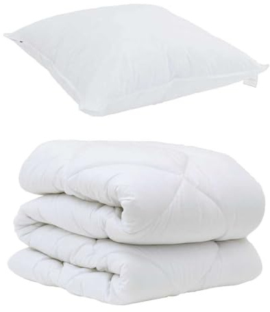 vidaXL Edredón con Almohada con Almohada 2 pcs Microfibra, Ropa de Cama Moderna, edredón Rectangular, acolchador de Invierno, Manta Acolchada, Juego de Almohadas de Microfibra, básicos de Textiles pa