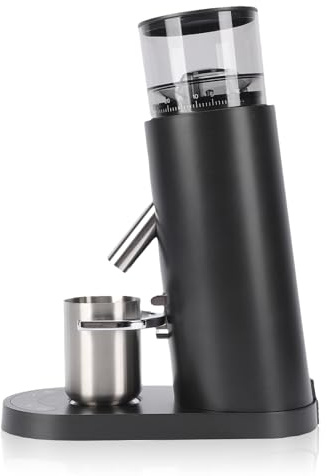 Dpofirs Molinillo de café de Burr, Molinillo de café de Dosis Individual Eléctrica, con 60 Configuraciones de Rutina, 80 G de Capacidad, Soporte de Portafiltro para Espresso Goteo Francés (685 negro)