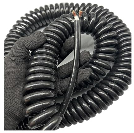 Lignes électriques en Spirale, Câble d'alimentation télescopique bouclé à 2 cœurs, 2,5 mm2/1,5 mm2, Extensible de 1 à 20 mètres(Stretch 3 Meter)