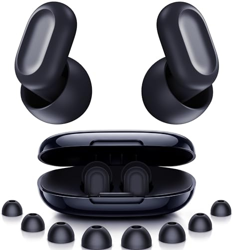 2026 Hoeisch Ear Plugs for Sleep | Premium A+ Silicone with 46dB Noise Cancelling, Comfortable & Reusable for Studying, Working and Traveling (Black)