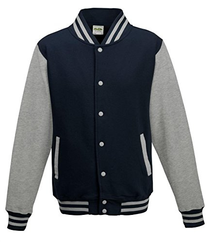 Just Hoods by AWDis Varsity Letterman collegejacka Oxford marinblå/ljung XL