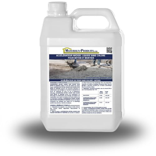 Accélérateur antigel liquide sans chlore pour béton et mortiers 7 Kg Transparent - MATPRO