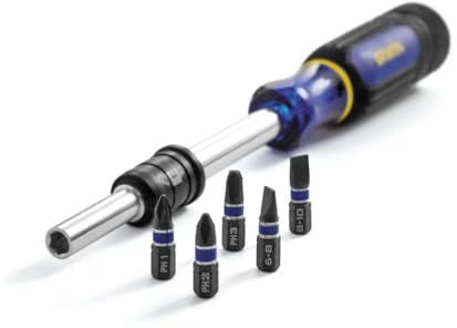 Irwin Tools 1948779 Extending Screwdriver with 5 Impact Bits
