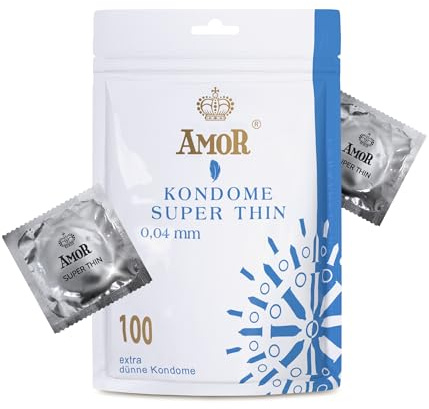 AMOR Premium Super Thin, Extra dünne Wanddicke 0.04 mm, Ø 53 mm, 100 Stück
