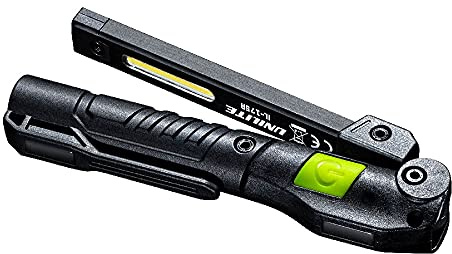 Uni-Lite IL-175R - Luci di ispezione tascabili a LED di alta qualità, sottili, pieghevoli, 175 lumen, torcia posteriore e superiore aggiuntiva, base magnetica forte
