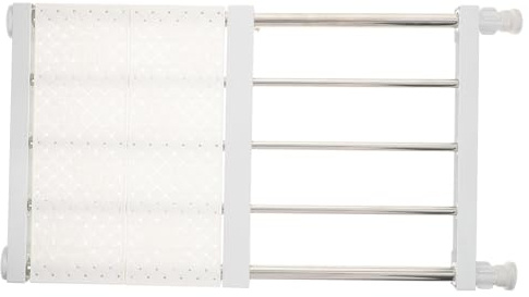 Angoily Retractable Wardrobe Divider Shelf Adjustable Closet Storage Rack Expandable Organizer Nail-Free Partition for Cabinet Kitchen Bathroom 13 Inch