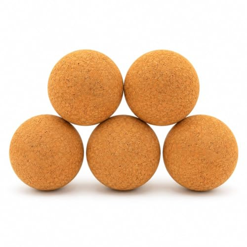 5 x Wein Korkkugel 6 cm – Weinkorken Kugelstopfen aus Presskork | Für Dekanter und Karaffen, Vorratsgläser, Wohnraumdeko und DIY, Wein, Whisky, Rum, Cognac und Obstbrand
